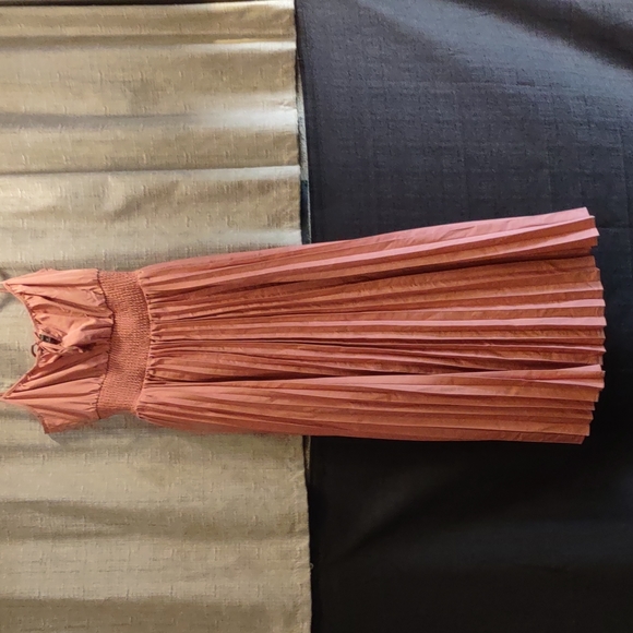 j.crew mauve long pleated dress 8 - Picture 2 of 7